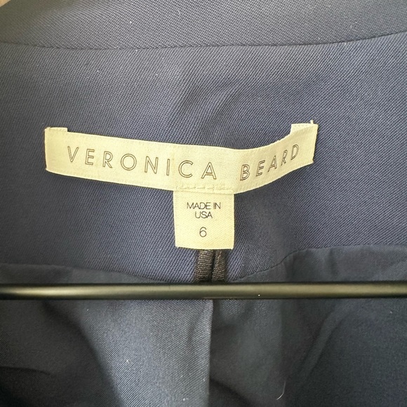 Veronica Beard Classic Dickey Jacket 6 Navy Blue - Picture 6 of 7